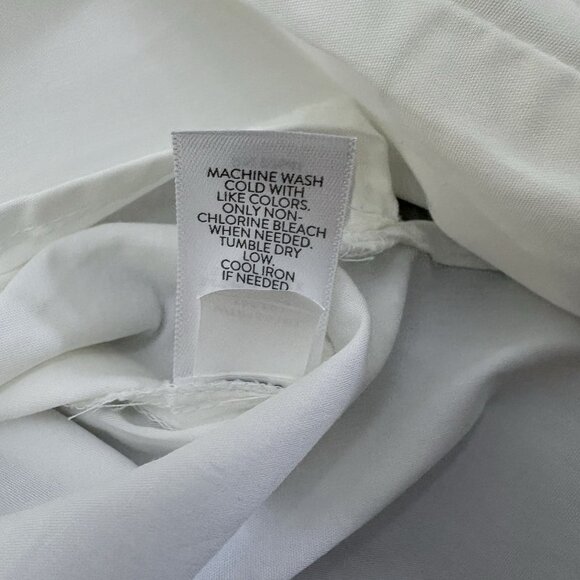 J Jill Long Sleeve WHITE SHIRT COLLECTION Blouse Tie Front XL Casual Work Staple - Picture 12 of 12